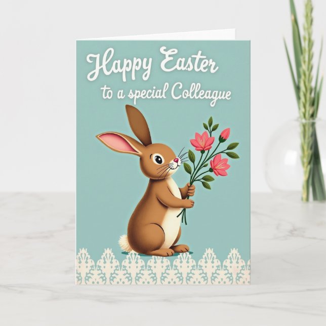 Carte de célébration Bouquet de Lapin (Devant)