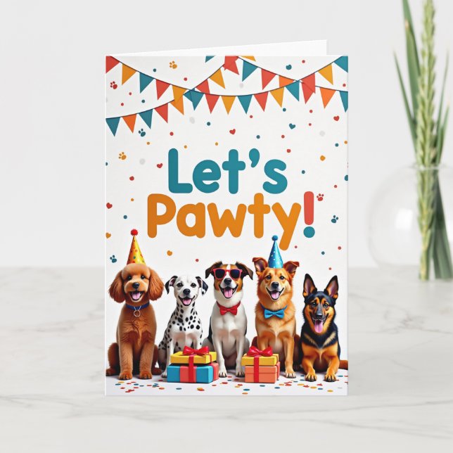 Carte de célébration canine (Devant)
