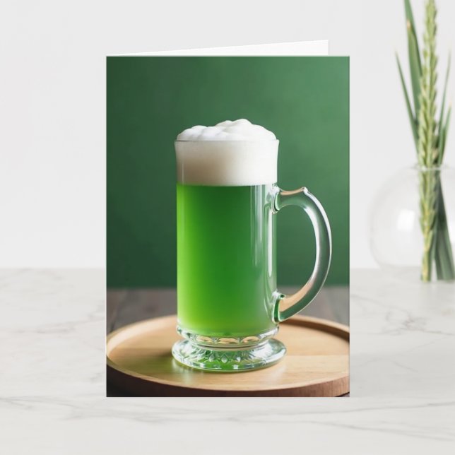 Carte de célébration de boisson émeraude (Devant)