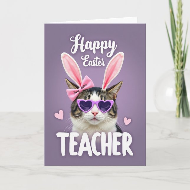 Carte de célébration de chat mignon (Devant)