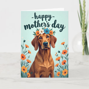 Carte de célébration de chien floral