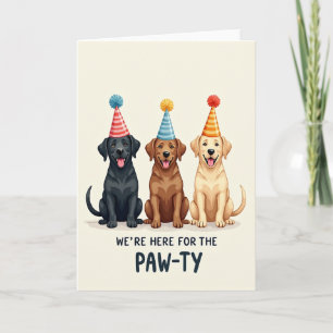 Carte de célébration de fête canine