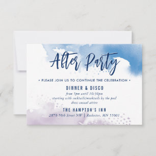 CARTE DE CÉLÉBRATION DE FÊTE mignonne bleu pourpre