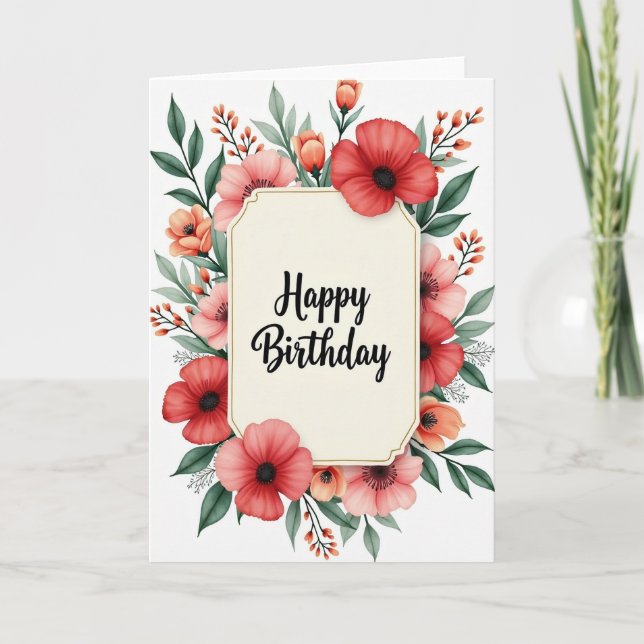 Carte de célébration de floraison (Devant)