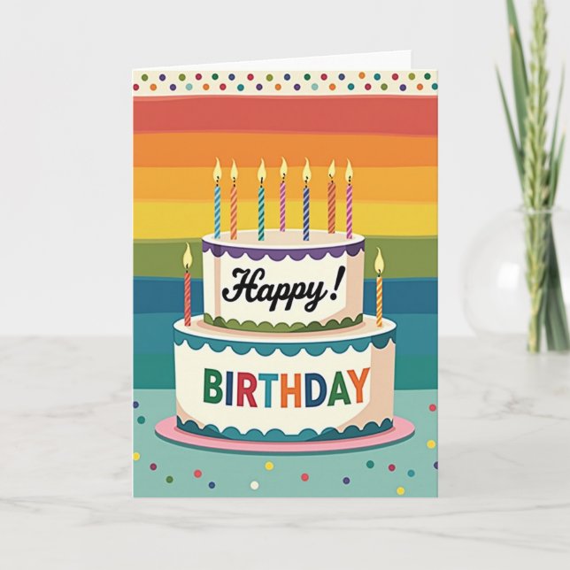 Carte de célébration de gâteau (Devant)