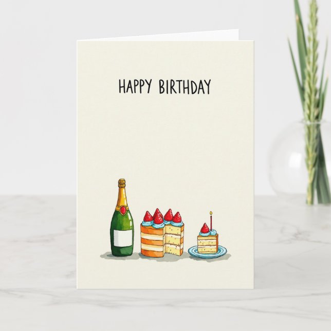 Carte de célébration de gâteau joyeuse (Devant)