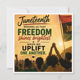 Carte de célébration de Juneteenth