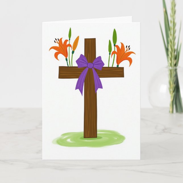 Carte de célébration de la croix florale (Devant)