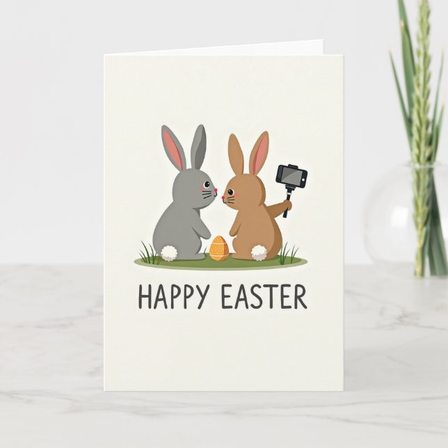 Carte de célébration de la fête du Lapin de fête (Devant)