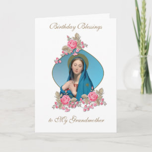 Carte de célébration de la Vierge Marie pour les b