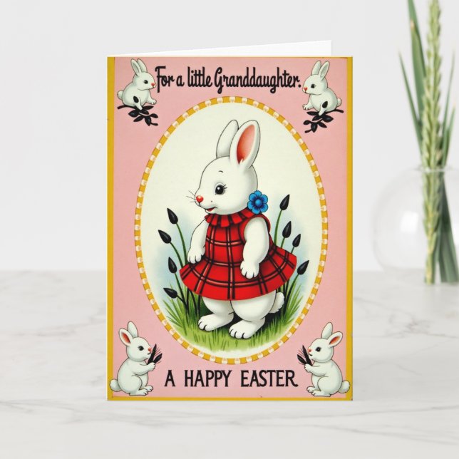 Carte de célébration de lapin charmant (Devant)