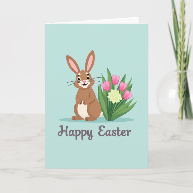 Carte de célébration de lapin de printemps (Devant)