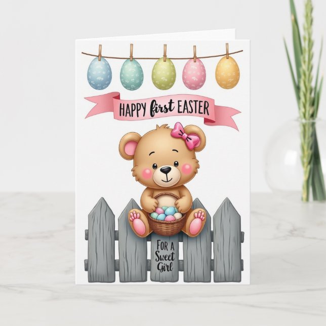 Carte de célébration de l'ours mignon (Devant)
