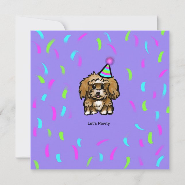 Carte de célébration de Maltipoo (Devant)