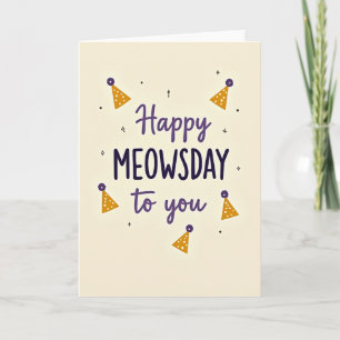 Carte de célébration de Meowsday douce