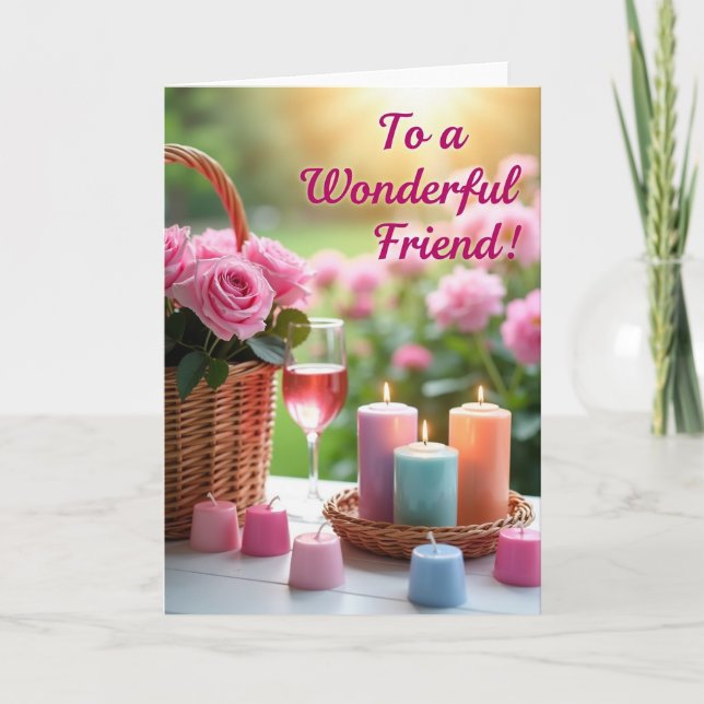 Carte de célébration de Rose Friend (Devant)