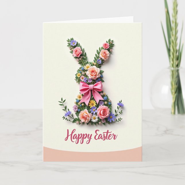 Carte de célébration de silhouette florale (Devant)