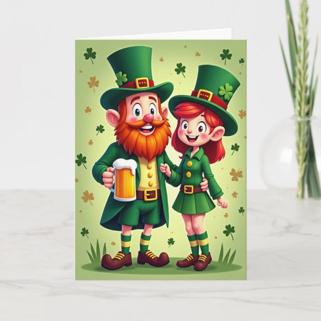 Carte de célébration des lutins chanceux (Devant)