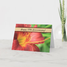 Carte de célébration du 25e anniversaire