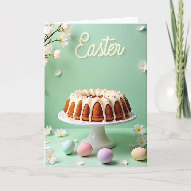 Carte de célébration du gâteau de printemps (Devant)
