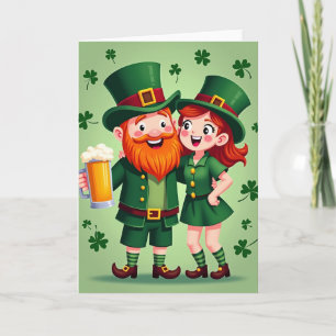 Carte de célébration du lutin chanceux
