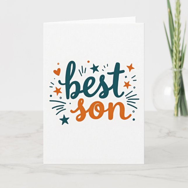 Carte de célébration du meilleur fils (Devant)