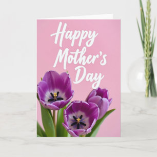 Carte de célébration florale violette