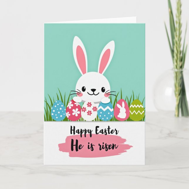 Carte de célébration motif lapin (Devant)