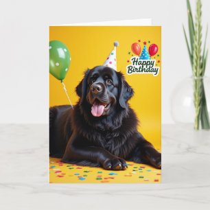 Carte de célébration pour chien noir