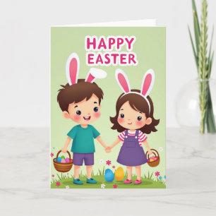 Carte de célébration pour enfants de printemps