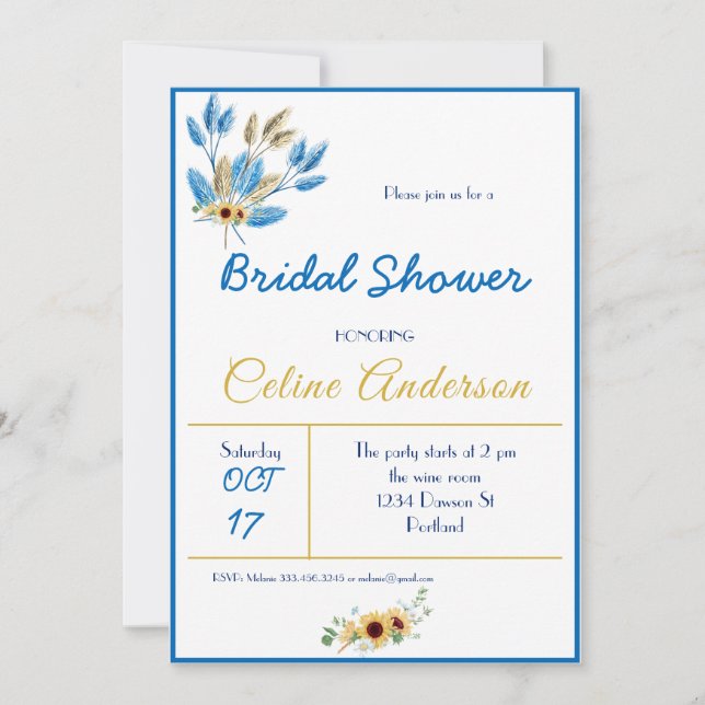 Carte de célébration pré-Mariage unique (Devant)