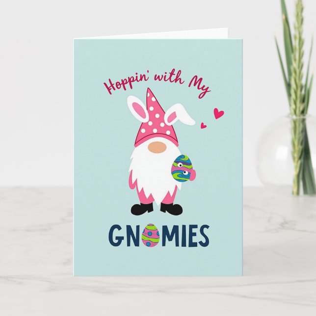 Carte de célébration printanière des gnomes (Devant)