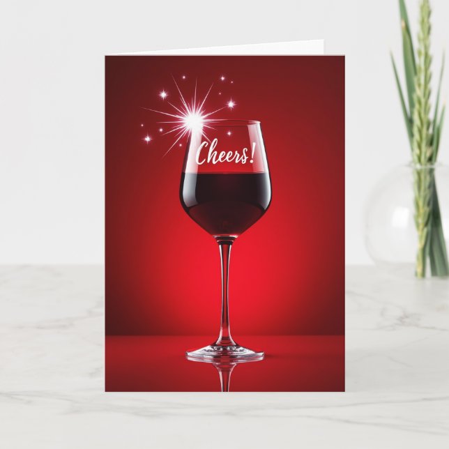 Carte de célébration Red Cheers (Devant)