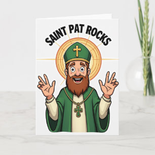 Carte de célébration Saint Pat Rocks