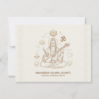 Carte de célébration Valmiki jayanti