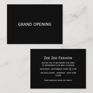 Carte de cérémonie d'ouverture simple et moderne