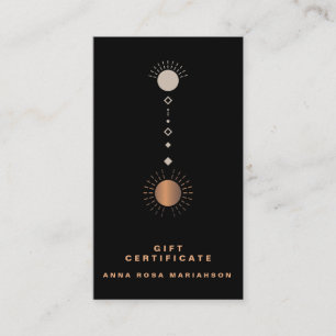 *~* Carte de certificat-cadeau Cosmique Lunaire Un