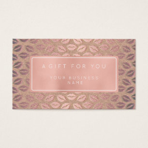 Carte de certificat cadeau Customisée Rose Gold