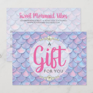 Carte de certificat-cadeau Mermaid Tail Scales Bou
