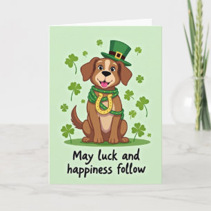 Carte de chance Chien à pois
