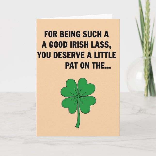 Carte de Chance de Bonne Irlandaise (Devant)