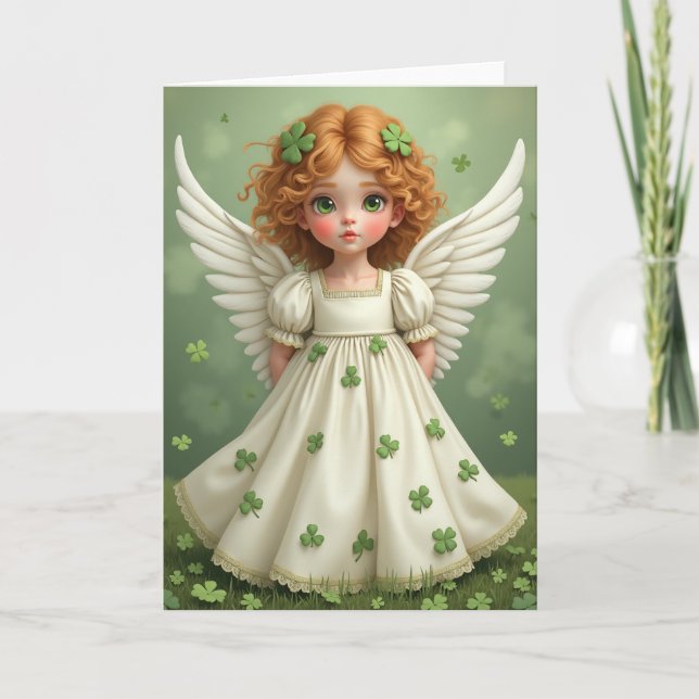 Carte de Chance Fille Ange Bonne Fortune (Devant)