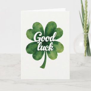Carte de Chance Fleur de Trèfle Aquarelle