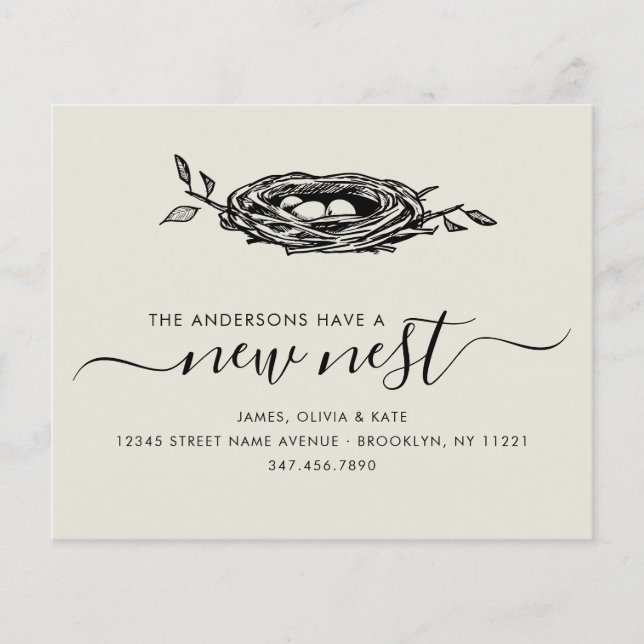 Carte de changement d'adresse de maison nouveau ni (Devant)