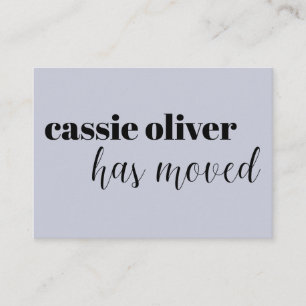 Carte de changement d'adresse Dusty Blue : Personn