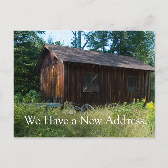 Carte de changement d'adresse - Woodland Shack (Devant)