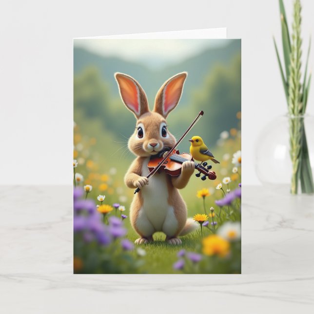 Carte de chanson du Lapin et de l'Oiseau (Devant)