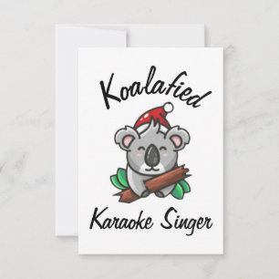 Carte de chanteur de karaoke Koalafied