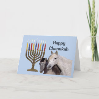 Carte de Chanukah d'amis de cheval