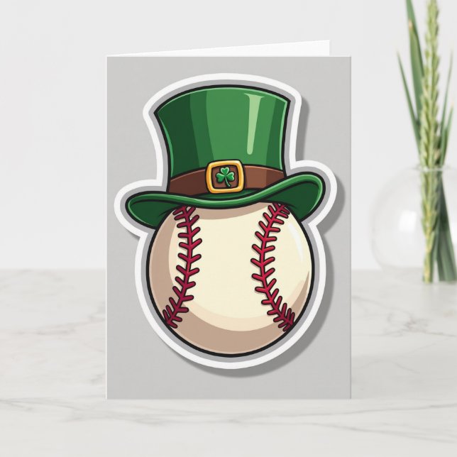 Carte de chapeau de baseball chanceux (Devant)